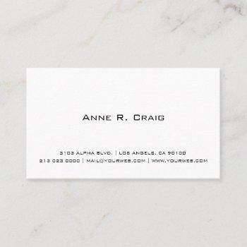 contemporary minimalist business card