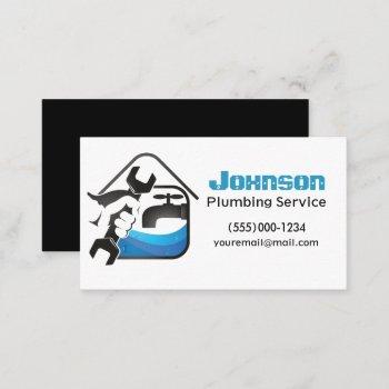 contractor plumbing service design  business card