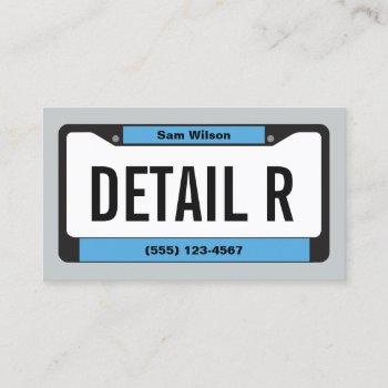 cool auto detailer gold license plate detailing 2 business card
