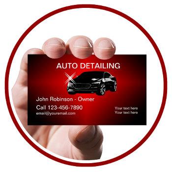 cool auto detailing business cards