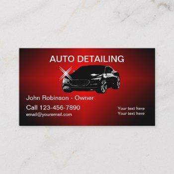 cool auto detailing business cards