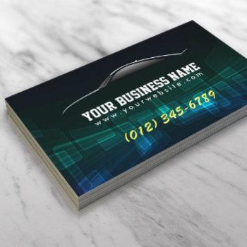 cool auto trade black business card