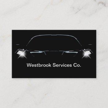 cool automotive services themed business card