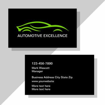 cool automotive sleek modern business cards