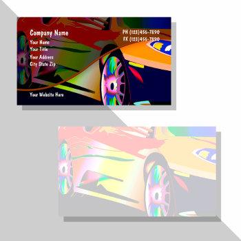 cool automotive theme design business card
