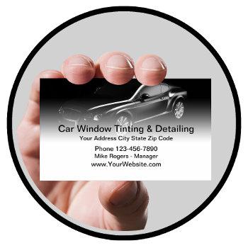 cool automotive window tinting detailing business card