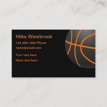 cool basketball sports theme business card