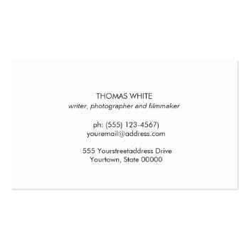 Small Cool Bold Black And White Grunge Typography Urban Business Card Back View
