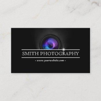 cool camera lens photography business card