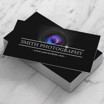 cool camera lens photography business card