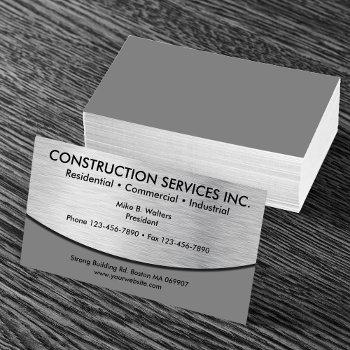 cool construction business cards