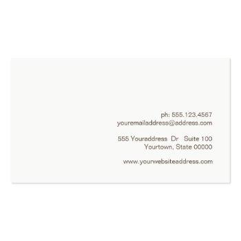 Small Cool Edgy Abstract Business Card Back View