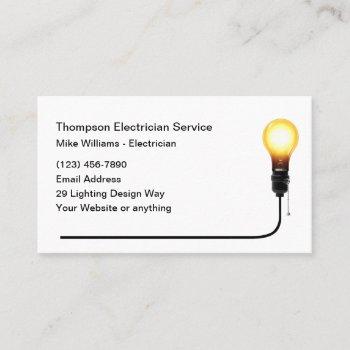 cool electrician editable business cards template