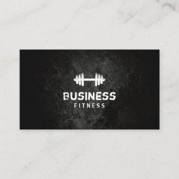 cool grunge texture professional fitness business card