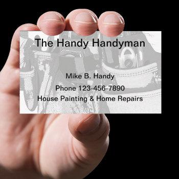 cool handyman home repairs business card