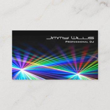 cool laser light club - dj business card