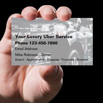 cool luxury uber driver taxi business cards