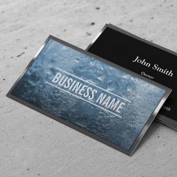 cool metal border creative ice texture business card