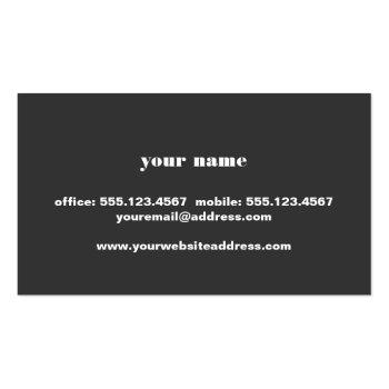 Small Cool Modern Red And Black Striped Hip Business Card Back View