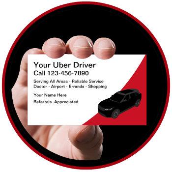 cool modern ride hailing business cards