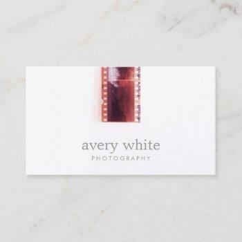 cool photographer vintage photo film simple white business card