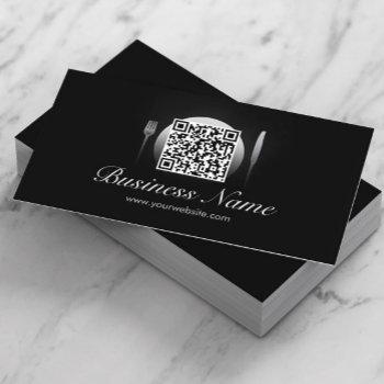 cool qr code catering/restaurant business card