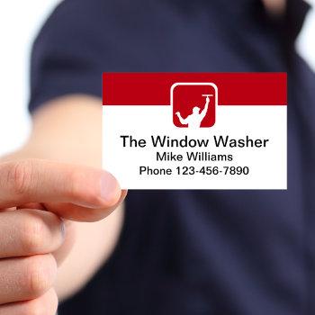 cool simple modern window washer business card