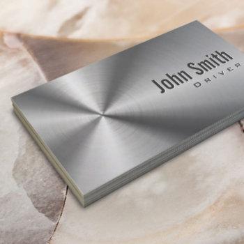cool stainless steel driver business card