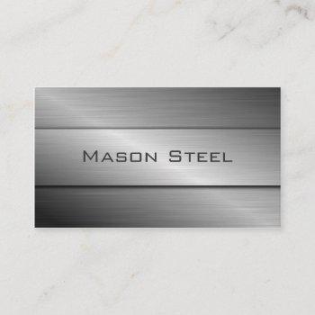 cool stainless steel effect, business card
