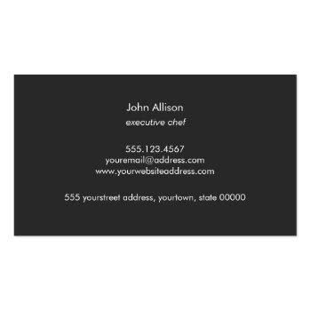 Small Cool Subway Tile Personal Chef And Catering Business Card Back View