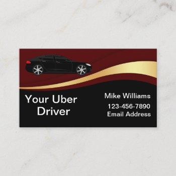 cool uber driver unique automotive business card