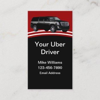 cool uber driver unique automotive  business card