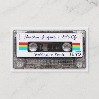 cool vintage 80s retro music cassette tape funny business card