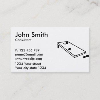 Small Cornhole Business Card Front View