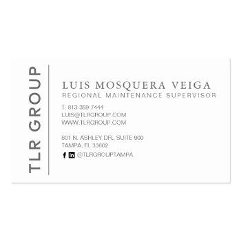 Small Corporate Business Card Grey Front View