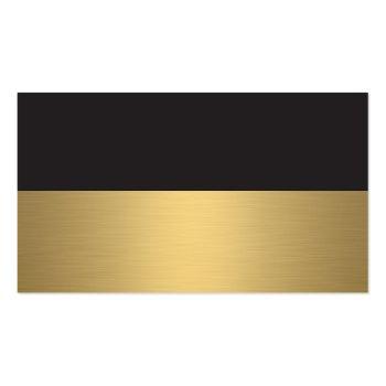 Small Corporate Gold Black With Monogram Business Card Back View