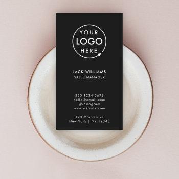 corporate logo | minimalist vertical black business card