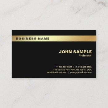 corporate modern stylish professional black gold business card