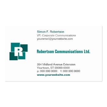 Small Corporate Squares Business Card Front View
