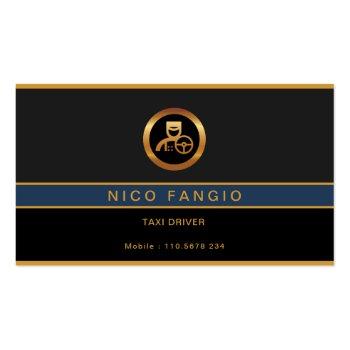 Small Corporate Stylish Minimalist Elegant Grey Taxi Business Card Front View