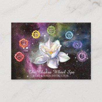 *~* cosmic celestial chakra symbols cosmos lotus business card