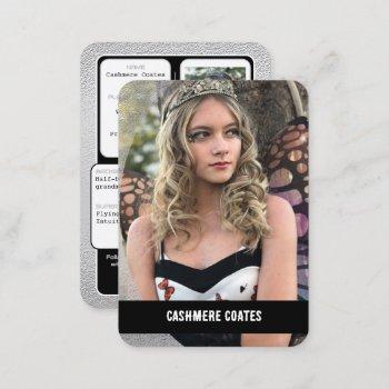 cosplay character custom trading cards | qr code w