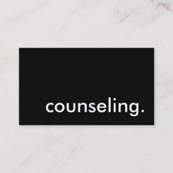 counseling. business card