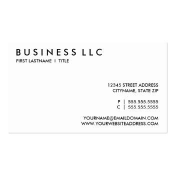 Small Counseling. Business Card Back View