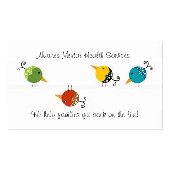 Small Counseling Services Business Card Front View