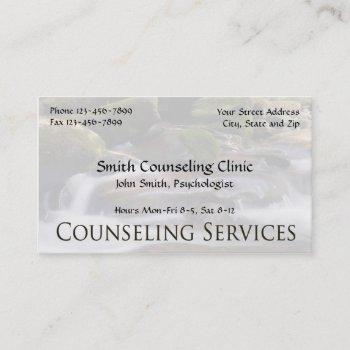 counselor psychologist mental health business card