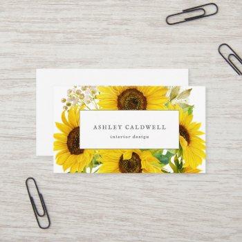 country sunflower business card