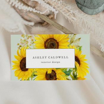 country sunflower | mint business card