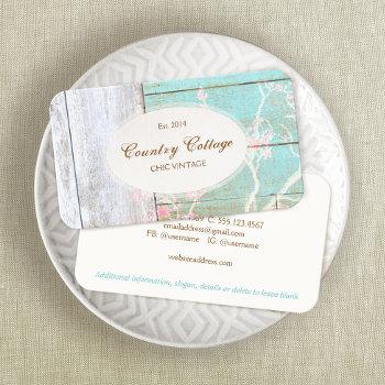 country vintage shabby rustic wood chic boutique business card