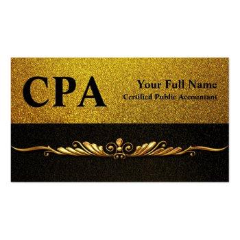 Small Cpa Accountant Certified Public Accountants Business Card Front View